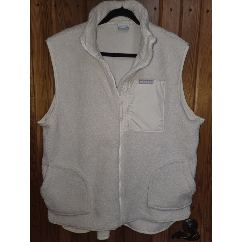 Columbia Women's Holly Hideaway Vest - Chalk XXL 2XL Sherpa